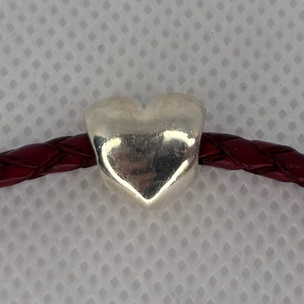 Authentic Solid 925 Silver Pandora Heart Charm - image 1